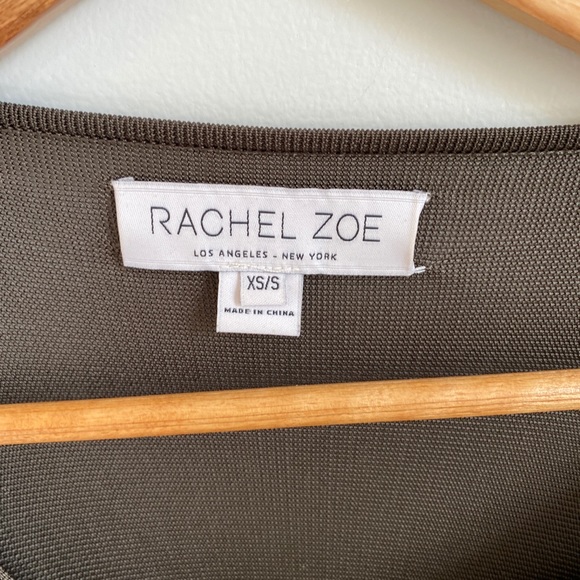 RACHEL ZOE Izzy Fringe Poncho Blouse - Army Green - Picture 7 of 13